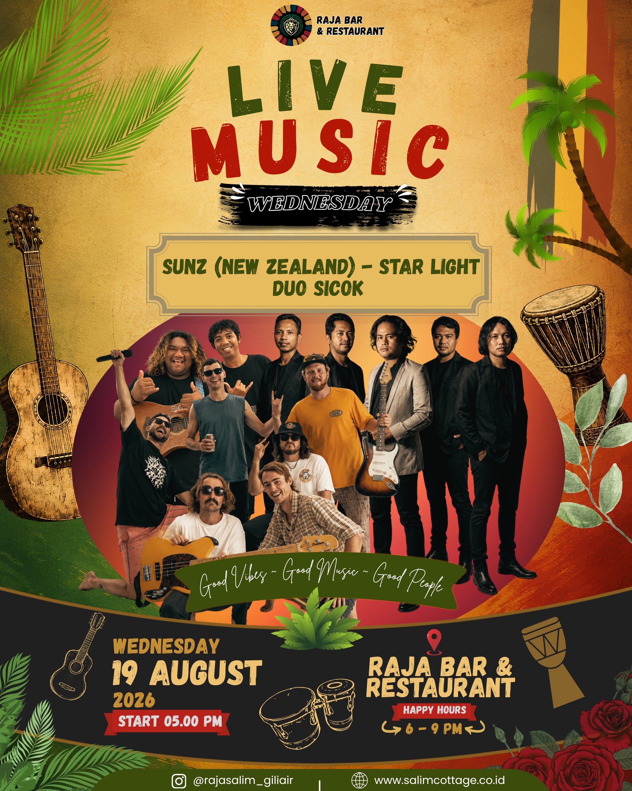 LIVE MUSIC WEDNESDAY : "GOOD VIBES. GOOD MUSIC. GOOD PEOPLE"
